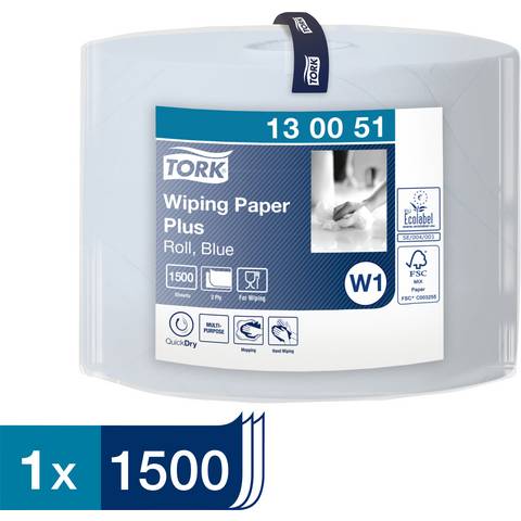 TORK 130051 starke Papierwischtücher Blau - W1